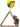 AviOne: Parrot Toy Triangle Rope Swing - 20mm x 35cm