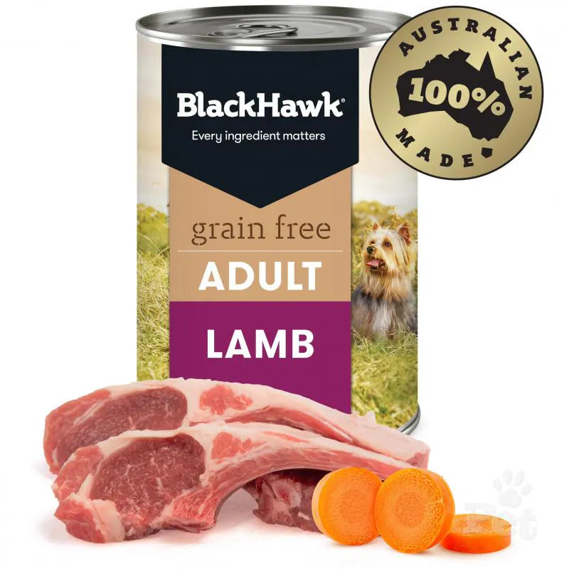 BlackHawk: Dog Grain Free Lamb Can 400g
