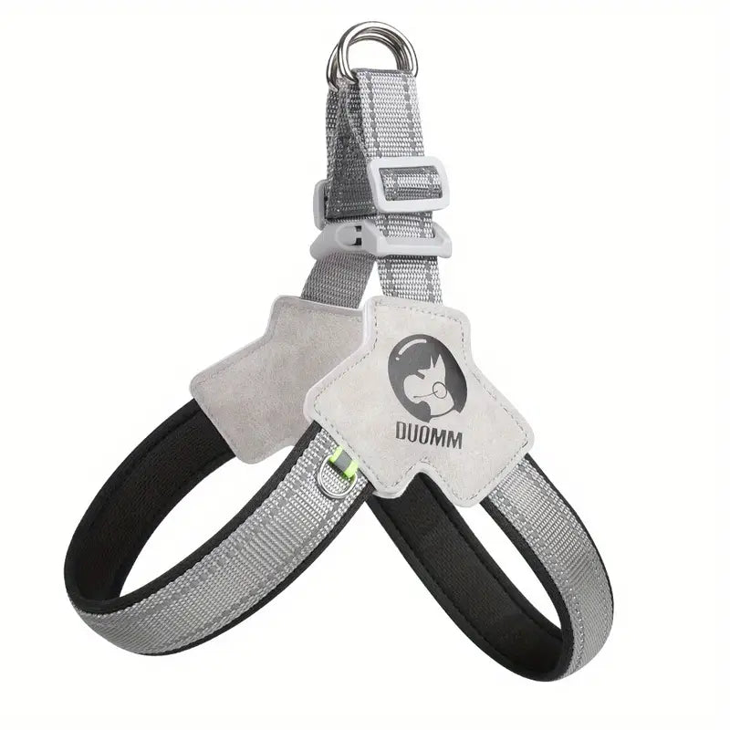 V Dog Harness - Black/Grey