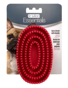 Le Salon: Essentials Dog Curry Grooming Brush with Loop Handle