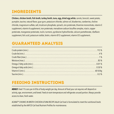 Acana Adult Chicken & Tuna in Broth Recipe