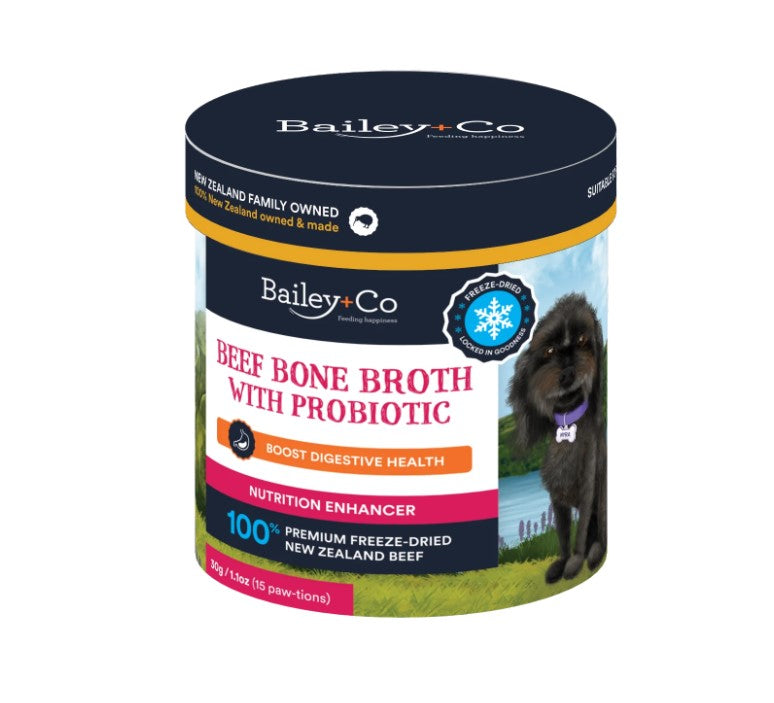 BAILEY: Beef Bone Broth with Probiotic – Digestive support 30g