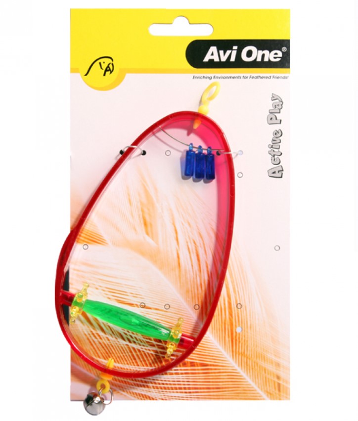 AviOne: Bird Toy Swing With Perch And Bell - 21cm