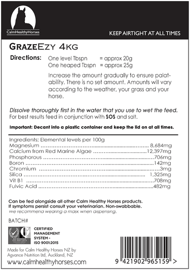 Calm Healthy Horses - GrazeEzy 2kg