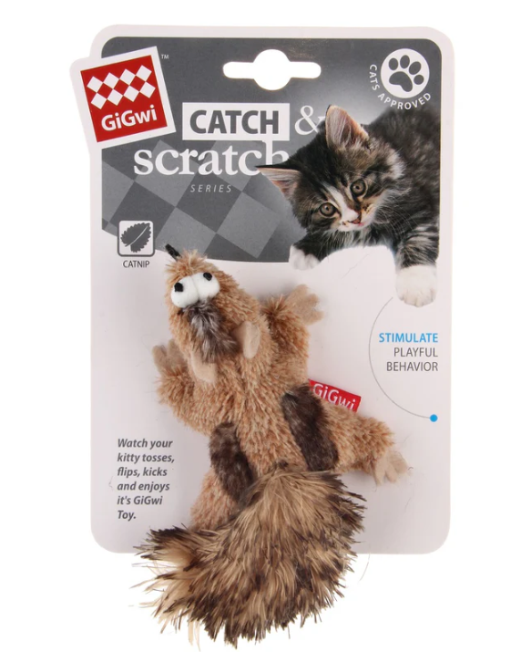 GiGwi: Catch & Scratch Cat Toy Chipmunk