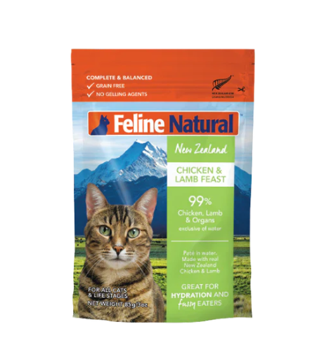 Feline Natural Pouch: Chicken & Lamb Feast - 85g