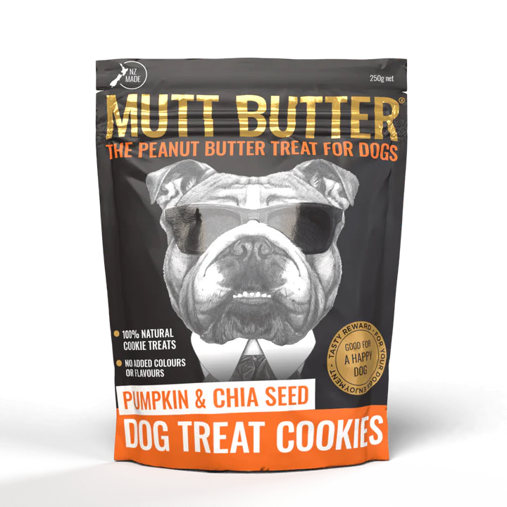 Mutt Butter Dog Treat Cookie Pumpkin/Chia 250g