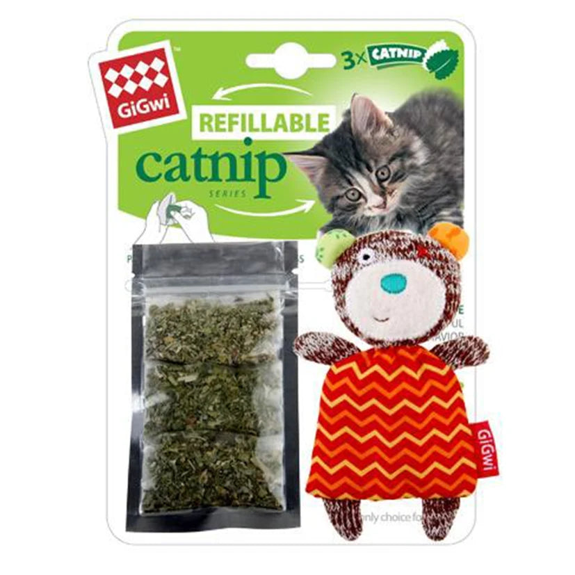 GiGwi: Refillable Catnip Toy Bear