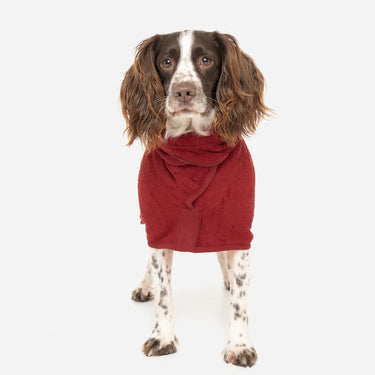 RUFF&TUMBLE: Dog Drying Coat Rosehip Red