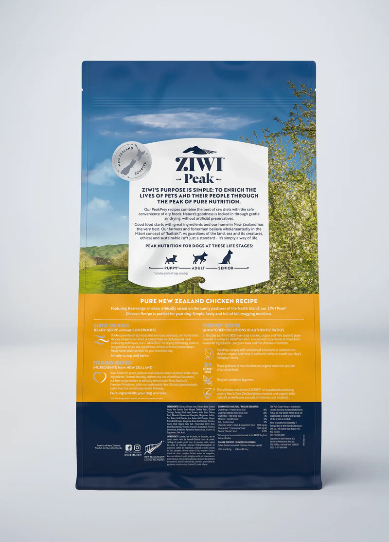 ZIWI: Peak Air-Dried Chicken Dog Food - 2.5kg