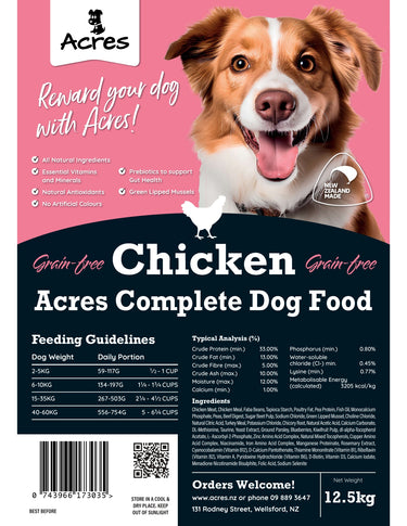 Acres: Premium Chicken Grain Free Dog Food