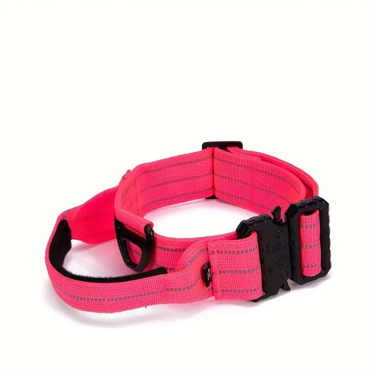 BAB Petwear: Sturdy Dog Handle Collar - Pink