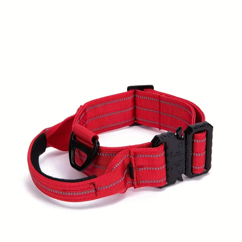 BAB Petwear: Sturdy Dog Handle Collar - Red