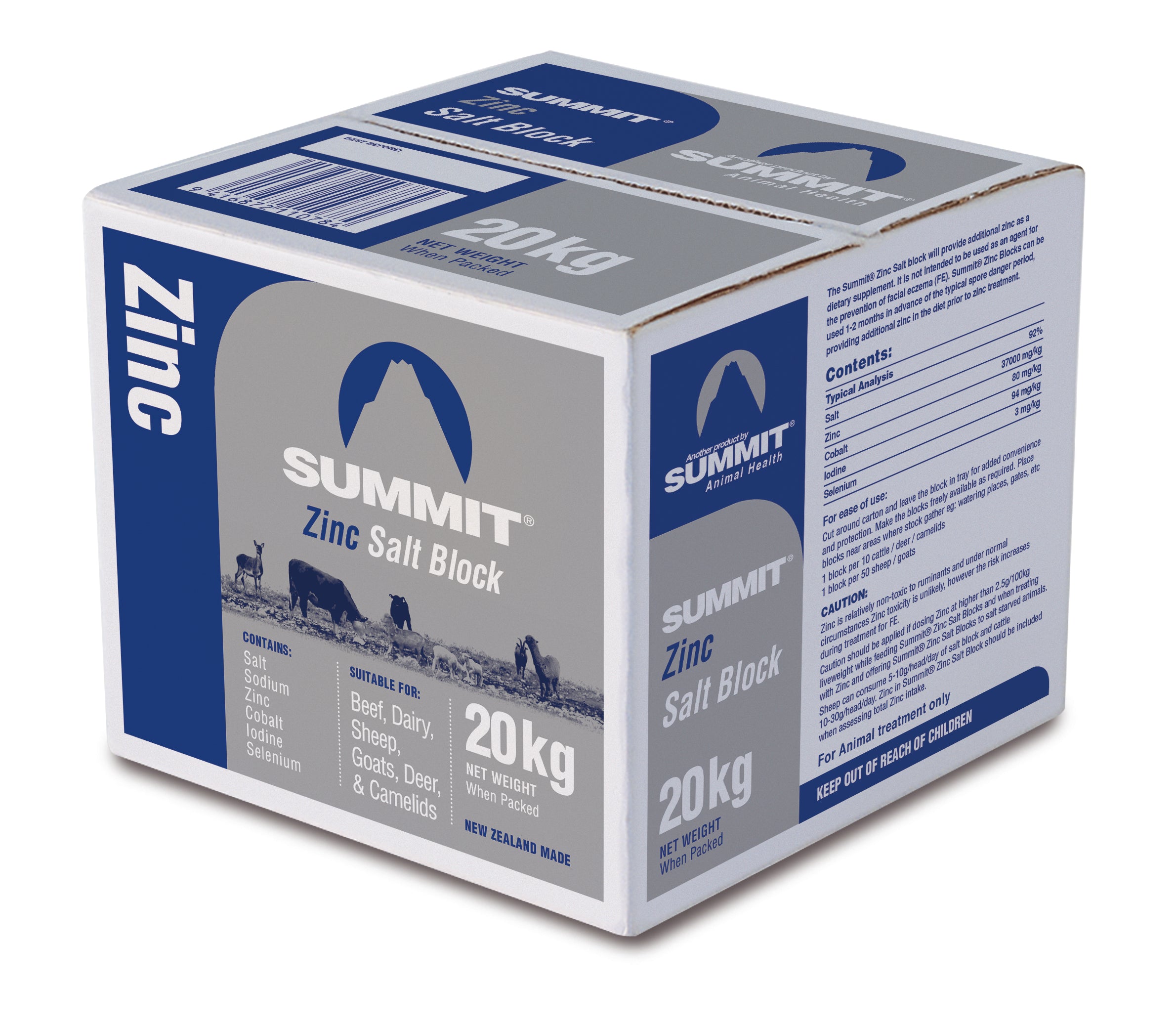 Summit Salt Summit Salt Block with Zinc - 20kg – Bob & Ben The Pet Supplies Men