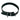 Taurus Coloured Leather Collar 25mm X 485mm Black