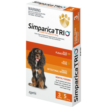 Simparica: Trio Chew Small Dog 5.1-10kg