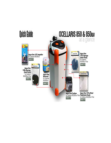 Aqua One Ocellaris 850UVC Canister Filter 850l/Hr