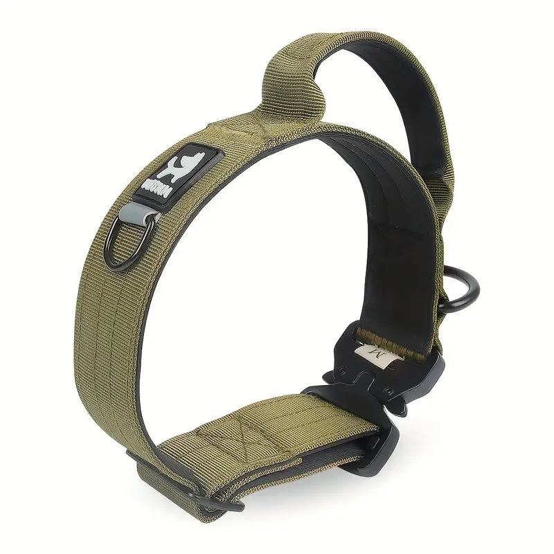 Sturdy Dog Handle Collar - Army Green