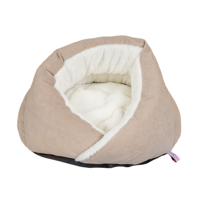 Trouble & Trix Cat Bed Cave Beige