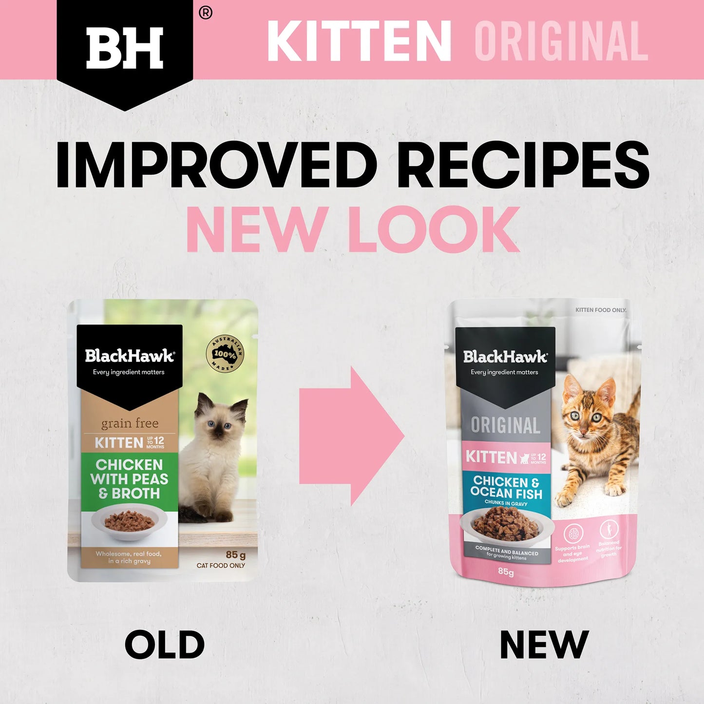 BlackHawk (NEW): Kitten Original Chicken, Fish, Gravy Pouch