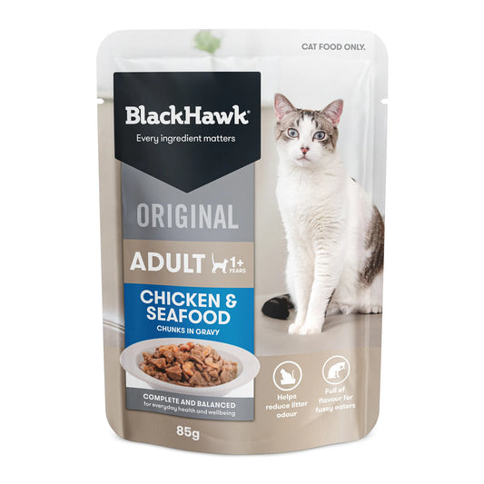 BlackHawk (NEW): Cat Original Chicken, Seafood, Gravy Pouch
