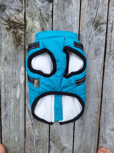 Dog Rain Jacket Waterproof with Harness - Bright Blue