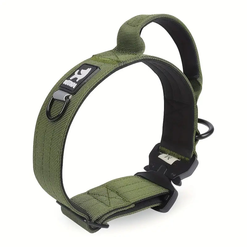 Sturdy Dog Handle Collar - Army Green