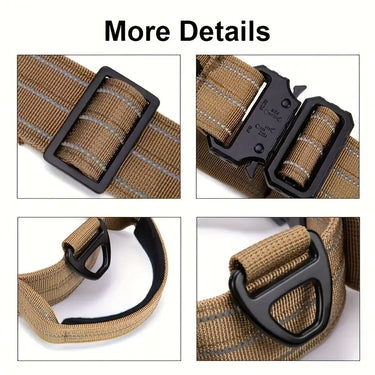 Sturdy Dog Handle Collar - Khaki by BAB Petwear: