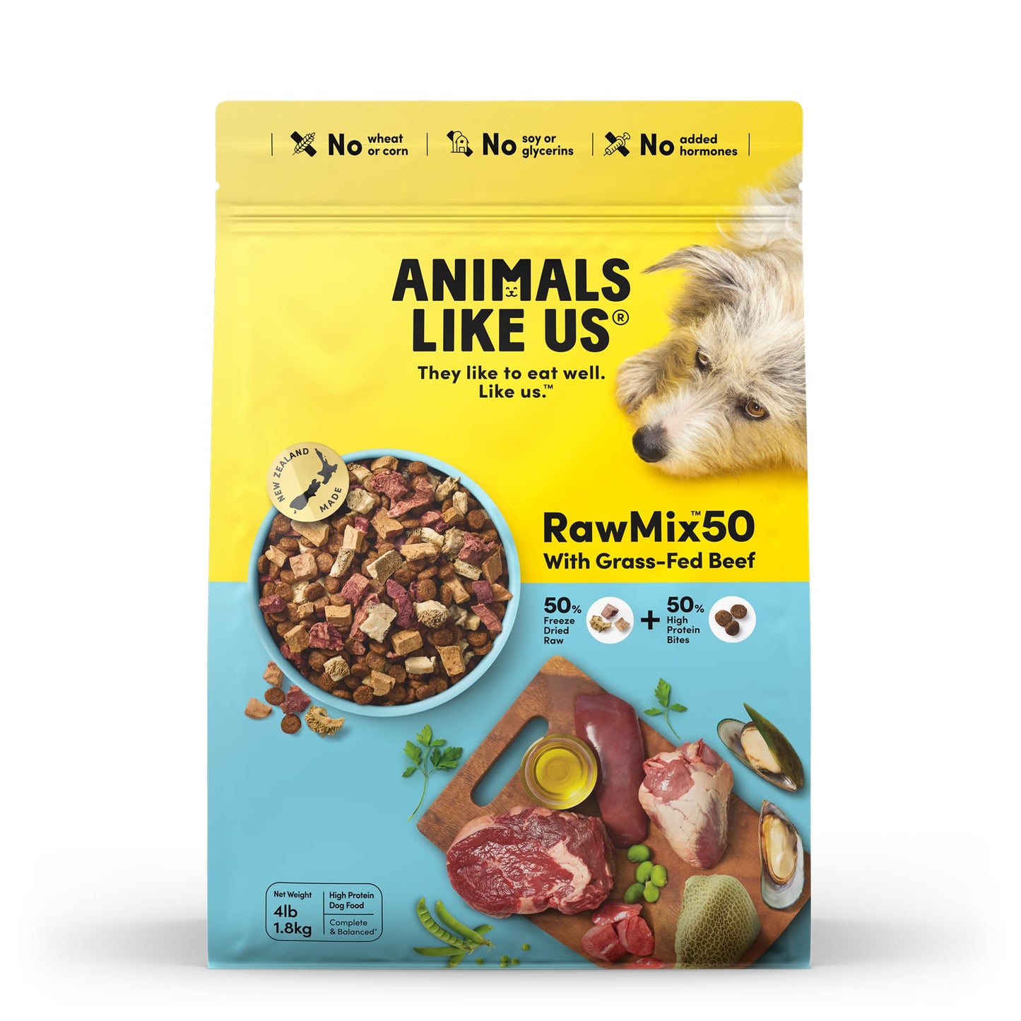 Animals Like Us: DOG RawMix50 with Beef 3.6kg