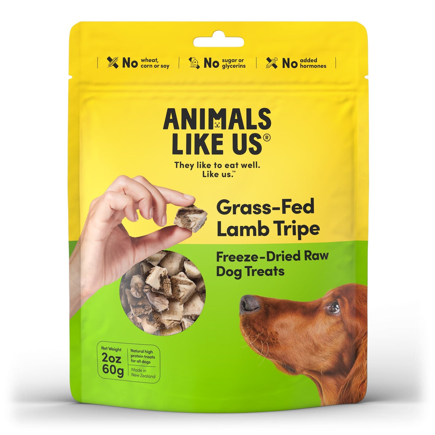 Animals Like Us: DOG Lamb Tripe Freeze-Dried Raw Treats 60g