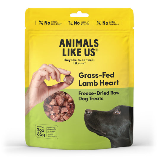 Animals Like Us: DOG Lamb Heart Freeze-Dried Raw Treats 85g