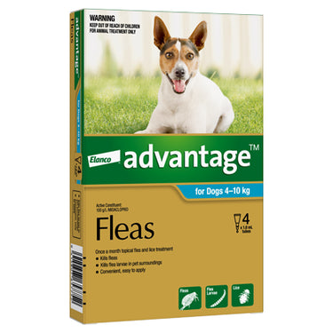 Advantage Flea and Lice Treatment for Dogs (and Puppy) 4 x 1 month Spot on dose