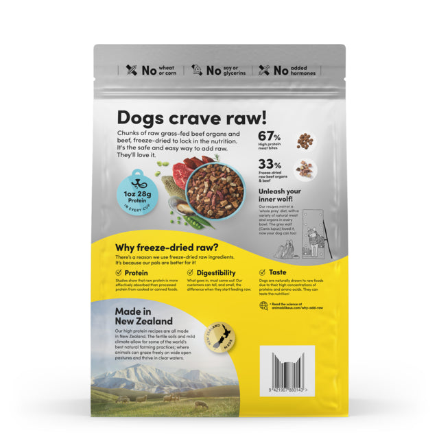 Animals Like Us: DOG RawMix33 with Beef 1kg