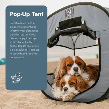 K9 Kennel - Pop up tent - Large - Grey