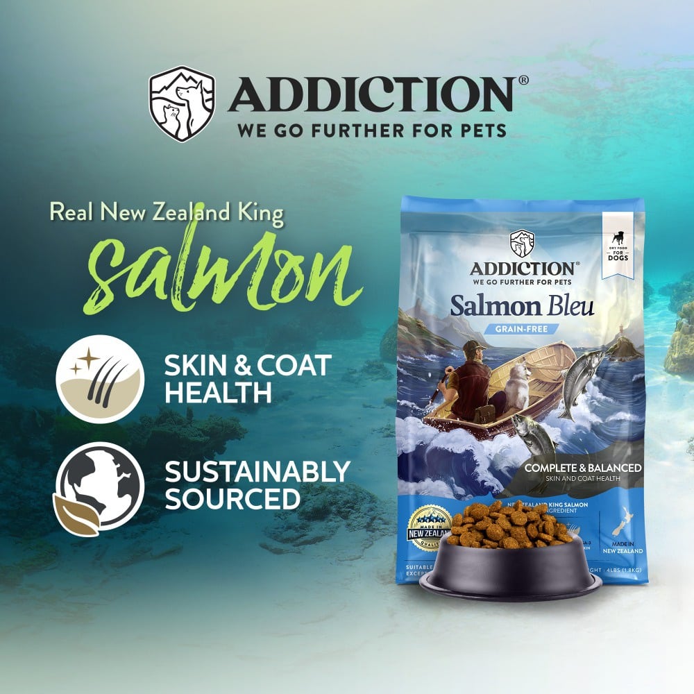 Addiction: Grain Free Salmon Bleu (Dog)