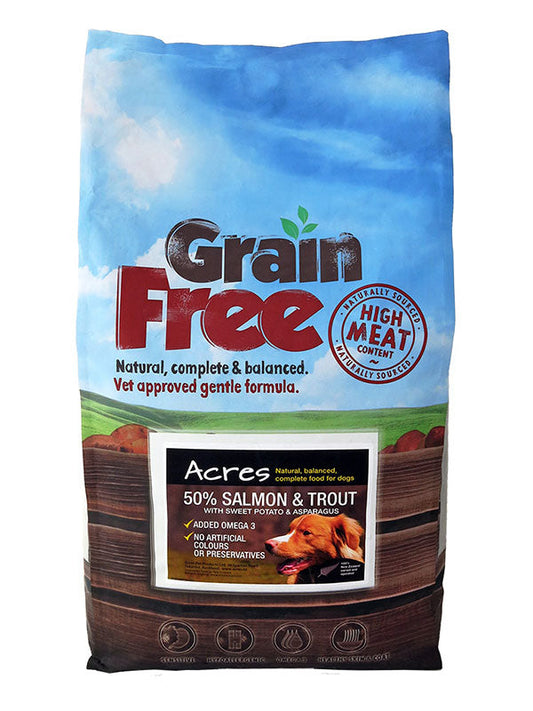Acres: Grain Free Dog Food Salmon, Trout, Sweet Potato & Asparagus