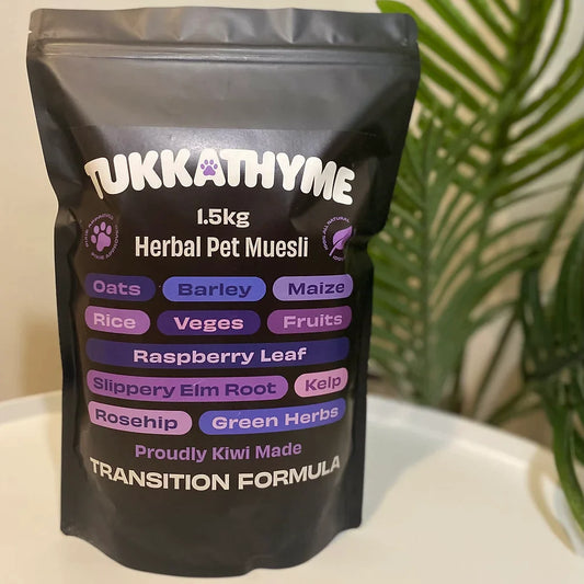Tukkathyme: Herbal Muesli Puppy Transition Formula